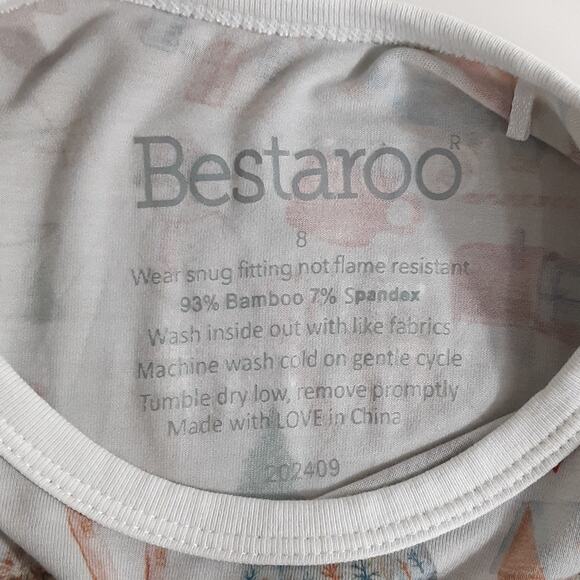 Bestaroo Bamboo Pajamas Set Kids 8 Christmas Eve PJs Long Sleeve Holiday Santa - Picture 7 of 7